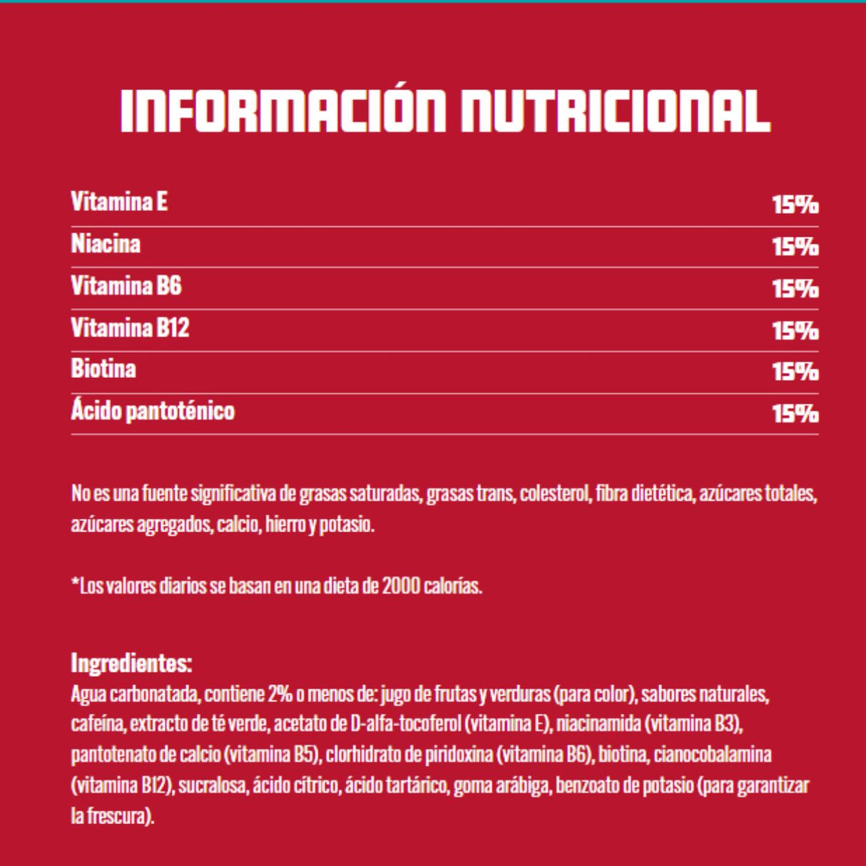 Bebida Gasificada Sparkling Ice Frambuesa 473ml - Hidratación con Cafeína 3