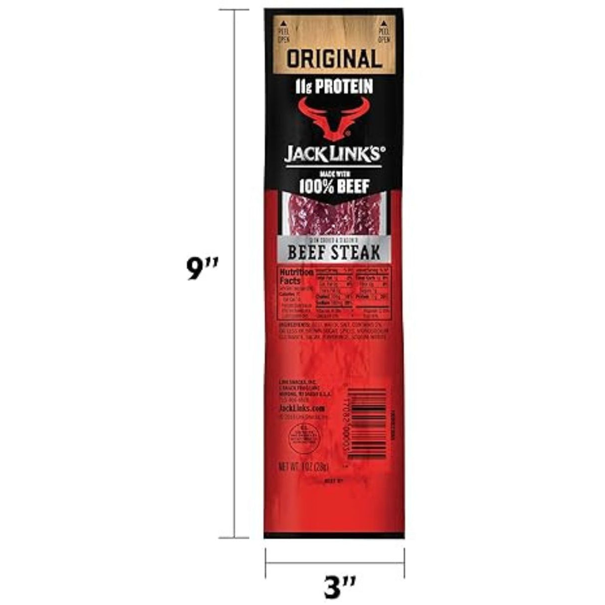 Carne Seca Beef Jerky Original Jack Links Paquete 1OZ - Energía deportiva 1