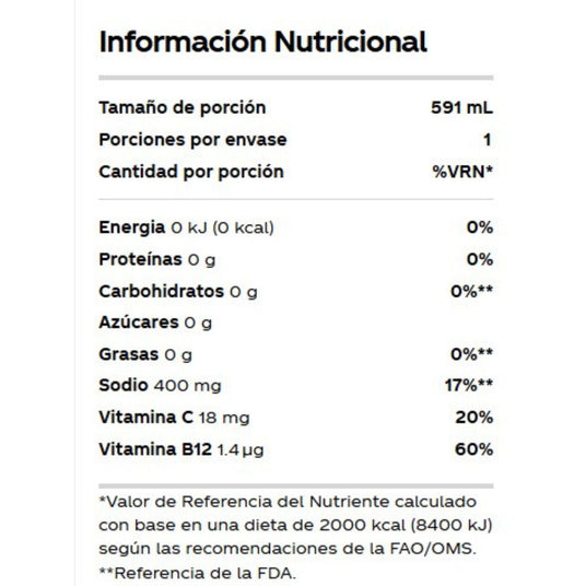 Bebida Hidratante Powerade Zero Ponche de Frutas 591ml - Hidratación Sin Calorías 2