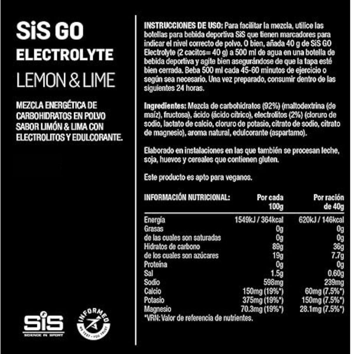 Bebida Energética SIS GO en Polvo Lima Limón 1.6kg - Energía deportiva 5