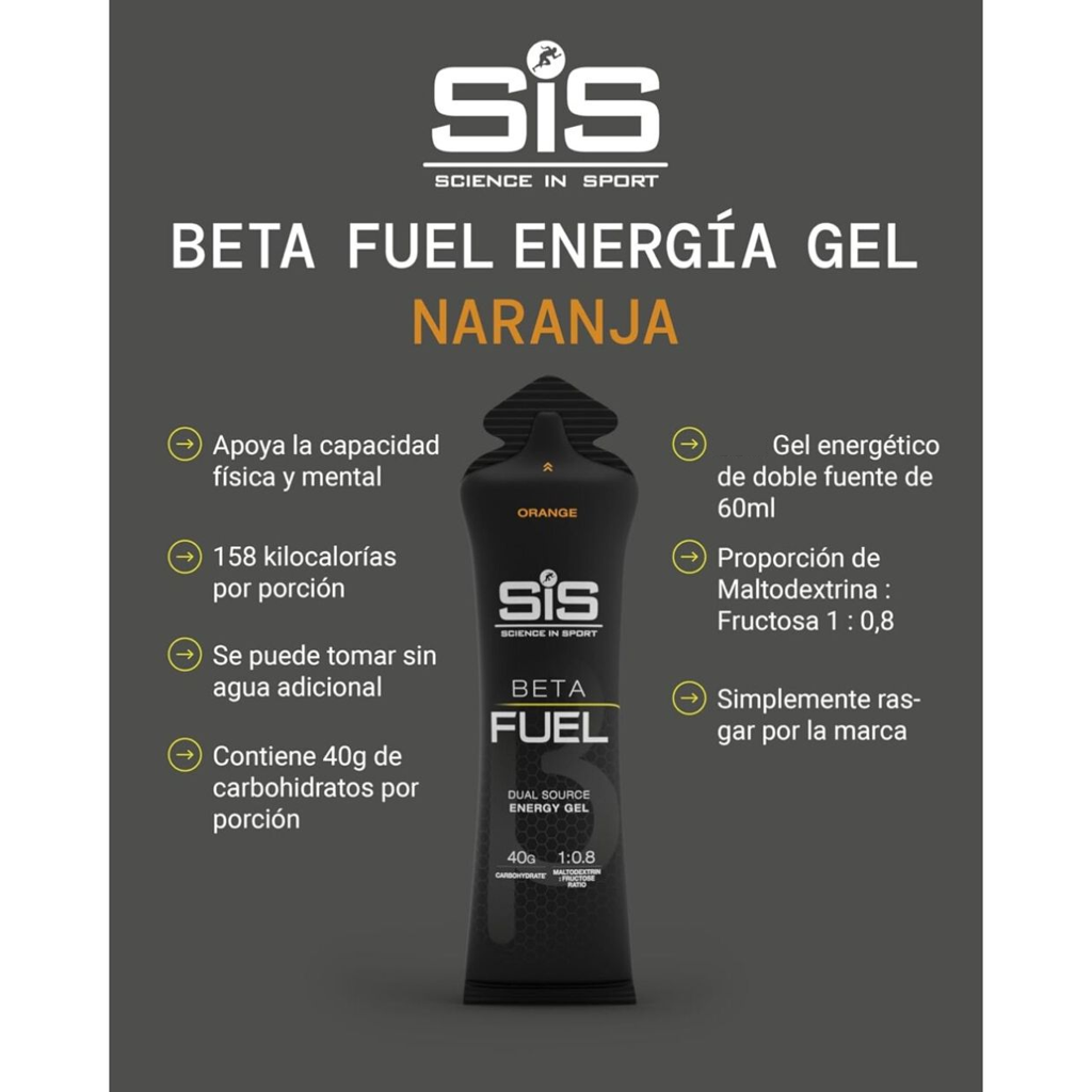 Gel Energético SIS Naranja 60g - Rendimiento Superior Atletas 2