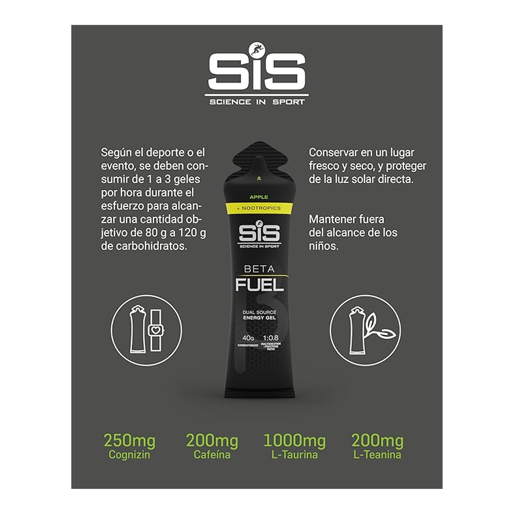 Energizante SiS Nootrópico Manzana 68g - Concentración Imagen 2