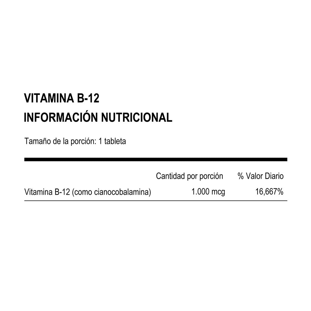 Suplemento Nature's Bounty Vitamina B-12 1000mcg 100 Cápsulas - Energía Imagen 2