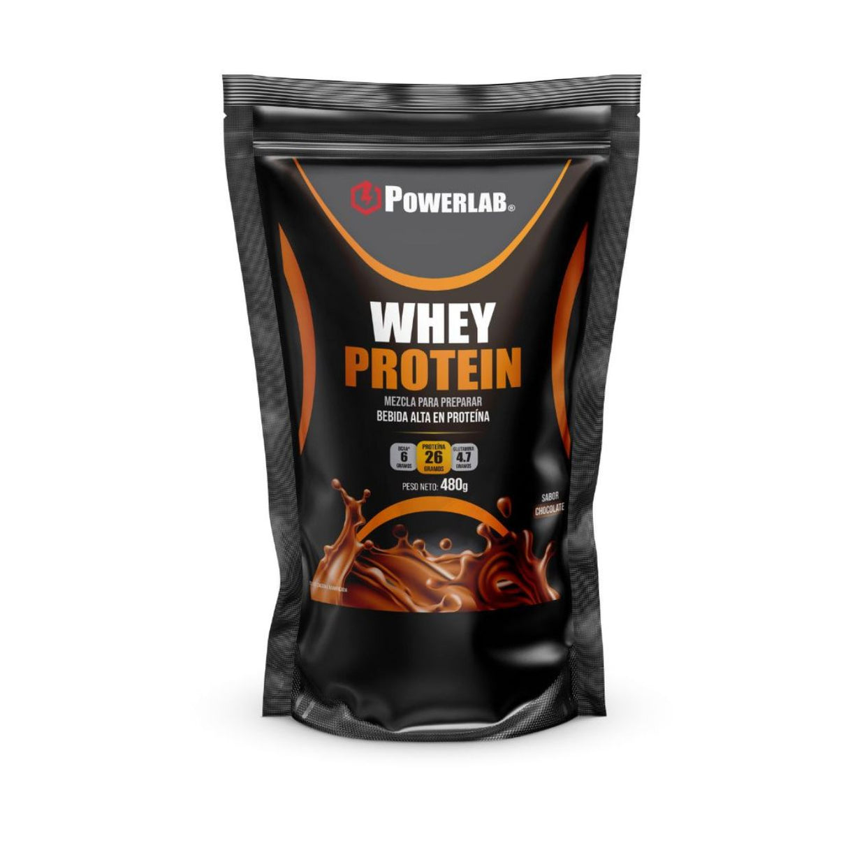 Proteína en Polvo PowerLab Whey Chocolate 480g - Energía deportiva
