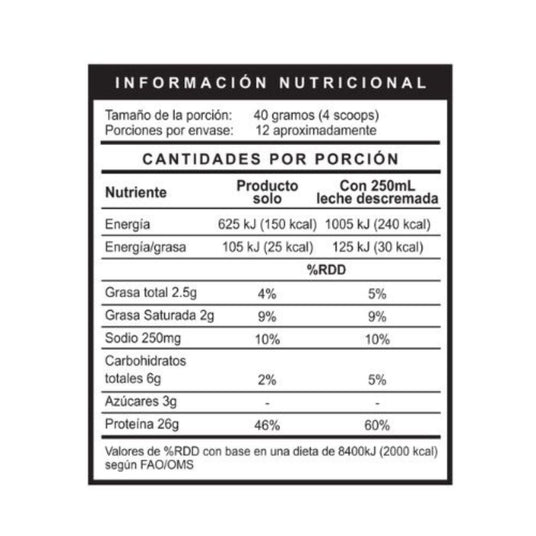 Proteína en Polvo PowerLab Whey Chocolate 480g - Energía deportiva 2