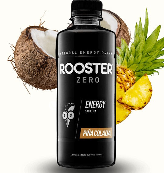 Bebida Energética Rooster Piña Colada 300ml - Energía Natural Por 4 Horas 2