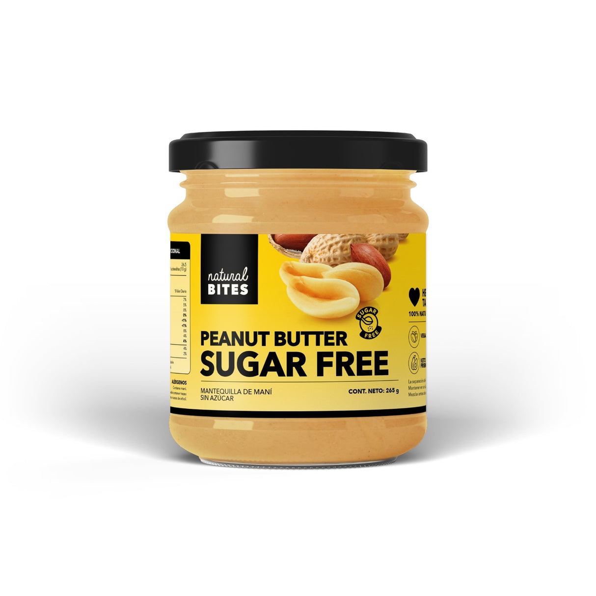 Mantequillas de frutos secos Natural Bites Maní Sin Azúcar 265 g - Energía Limpia 1