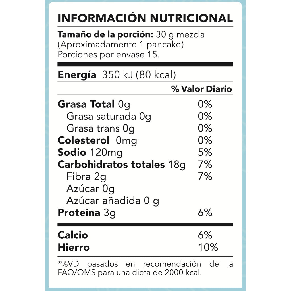 Pancakes & Waffles Mix, Natural Bites, Sin Azucar, 450g, Energia Duradera 4