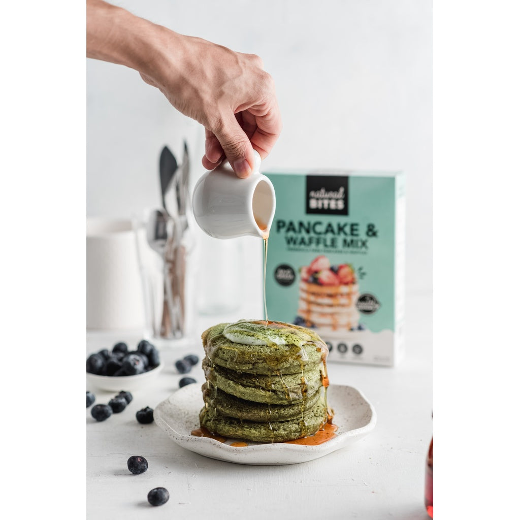 Pancakes & Waffles Mix, Natural Bites, Sin Azucar, 450g, Energia Duradera 3