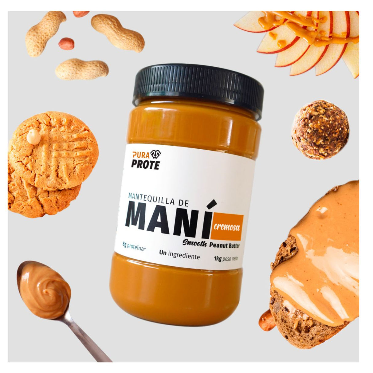 Mantequilla de Maní Pura Prote Natural 1kg - Energía deportiva 4