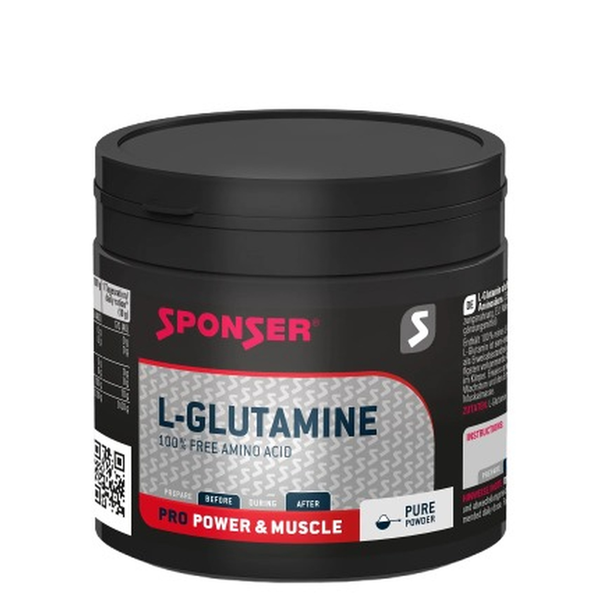 Aminoácido Sponser L-Glutamina 350g - Recuperación Premium - Imagen 1
