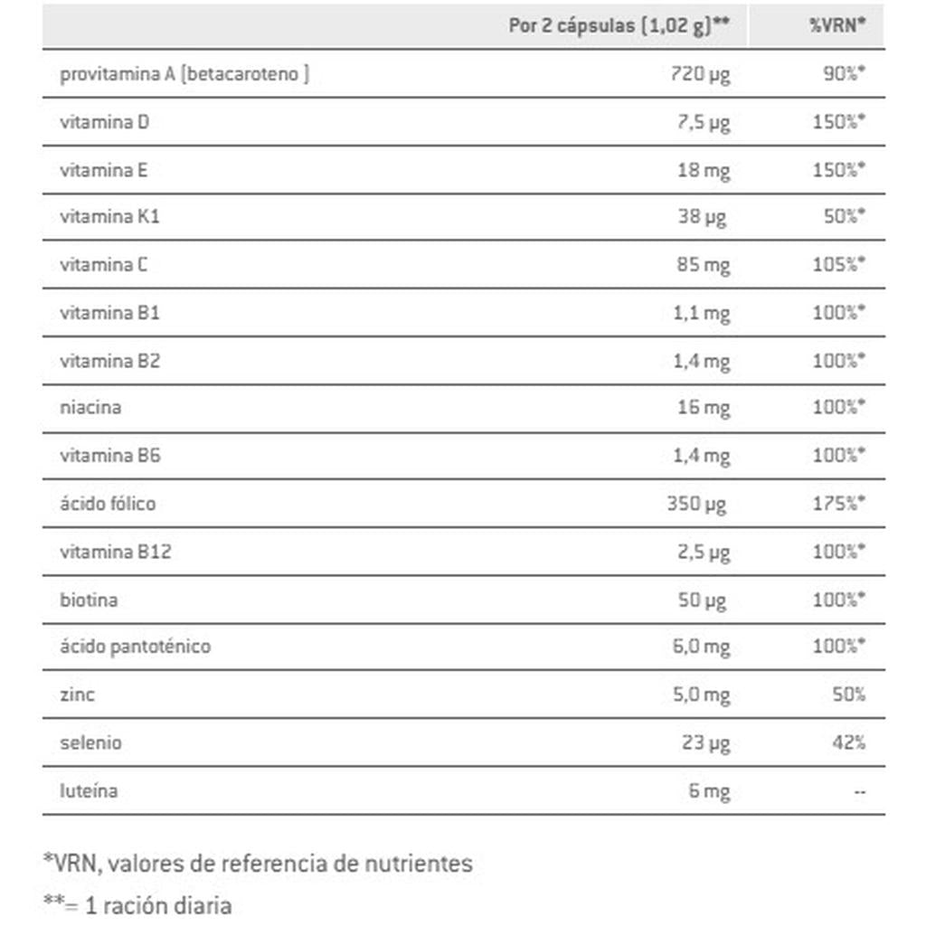 Suplemento Sponser Vegetales 90 Cápsulas - Concentración Mejorada Imagen 2