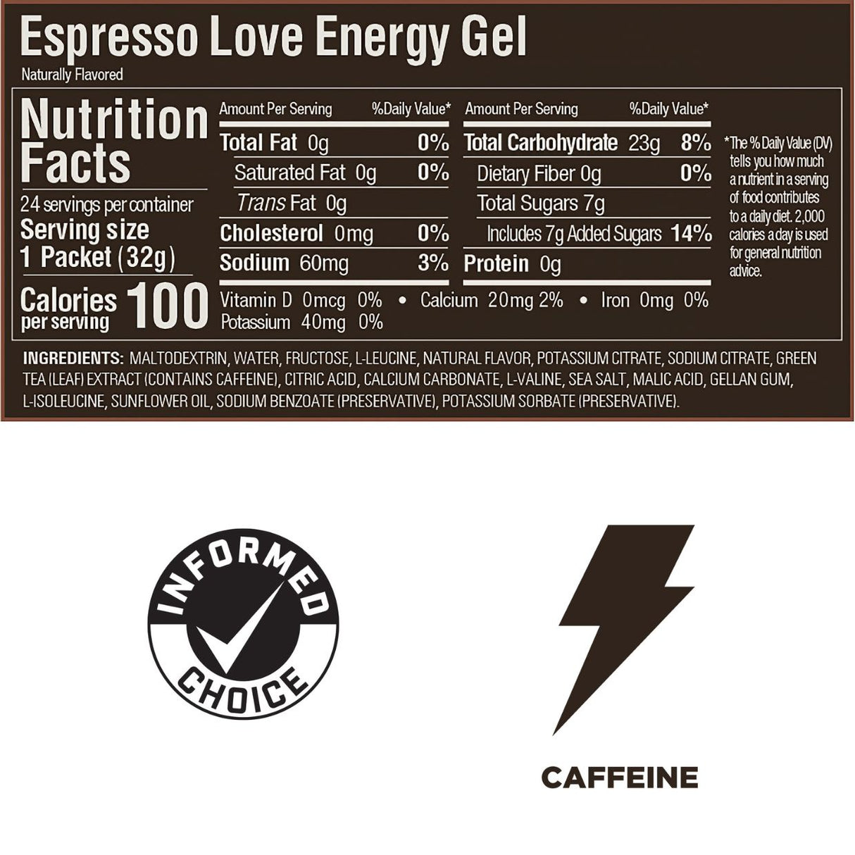 Gel Energizante GU Espresso 32g - Energía con Cafeína 3