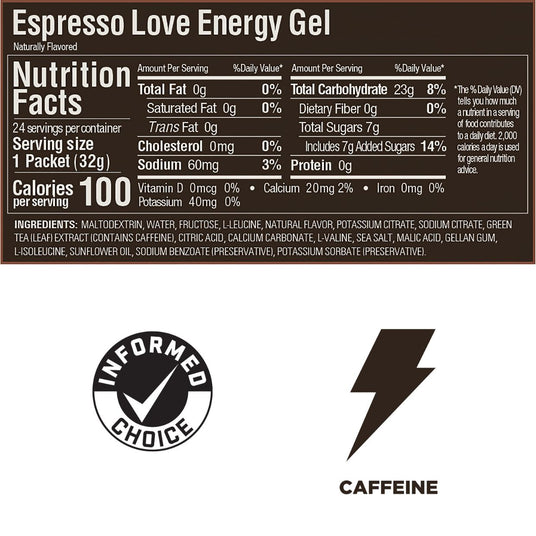 Gel Energizante GU Espresso 32g - Energía con Cafeína 3