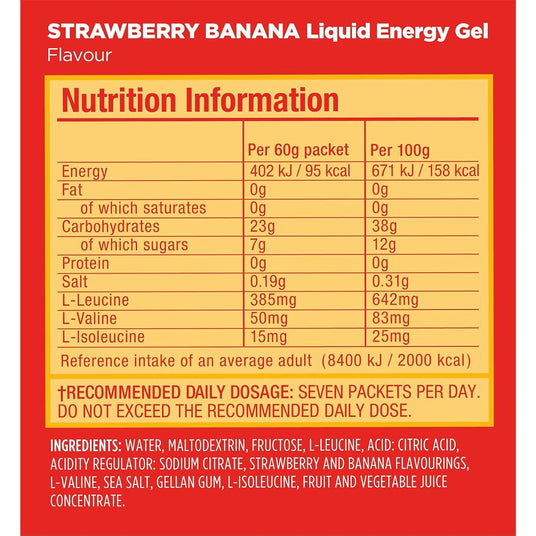 Bebida Energética GU Fresa Banano 60g - Energía deportiva 3