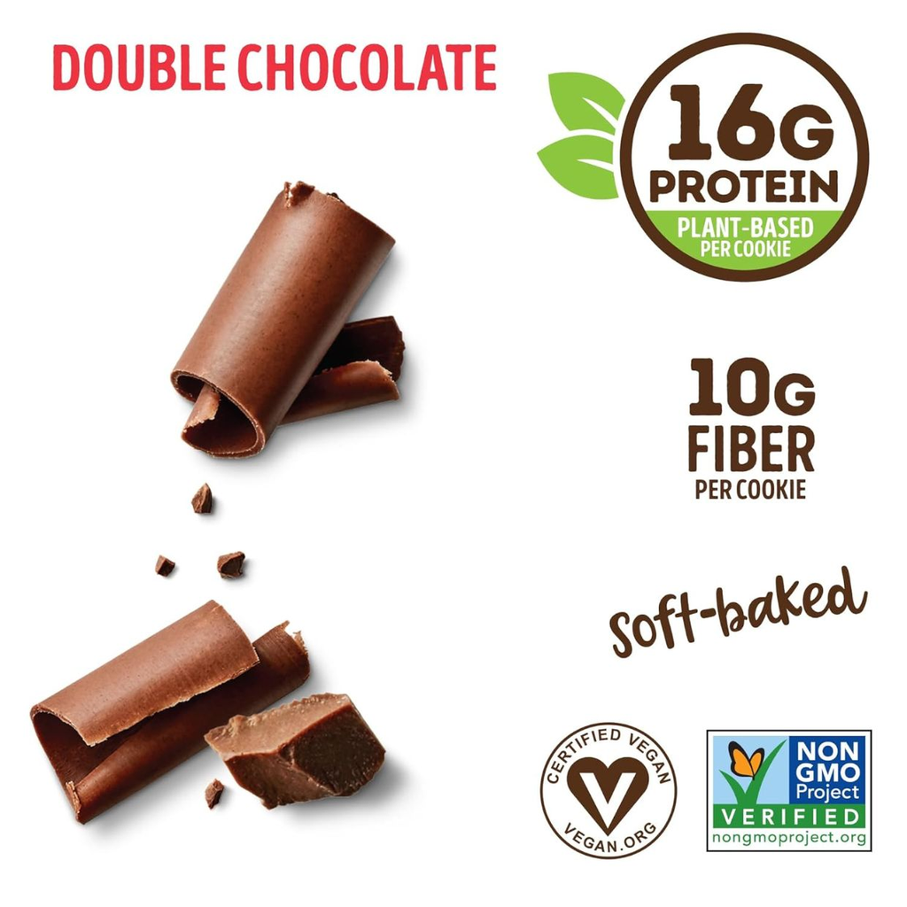 Galleta de Proteína Vegana Lenny & Larry’s Doble Chocolate – Merienda Saludable imagen 2