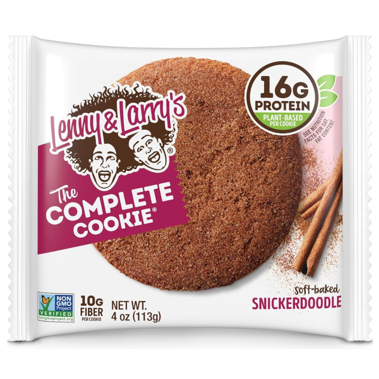 Lenny & Larry’s Complete Cookie Canela 113 g – Galleta vegana alta en proteína imagen 1