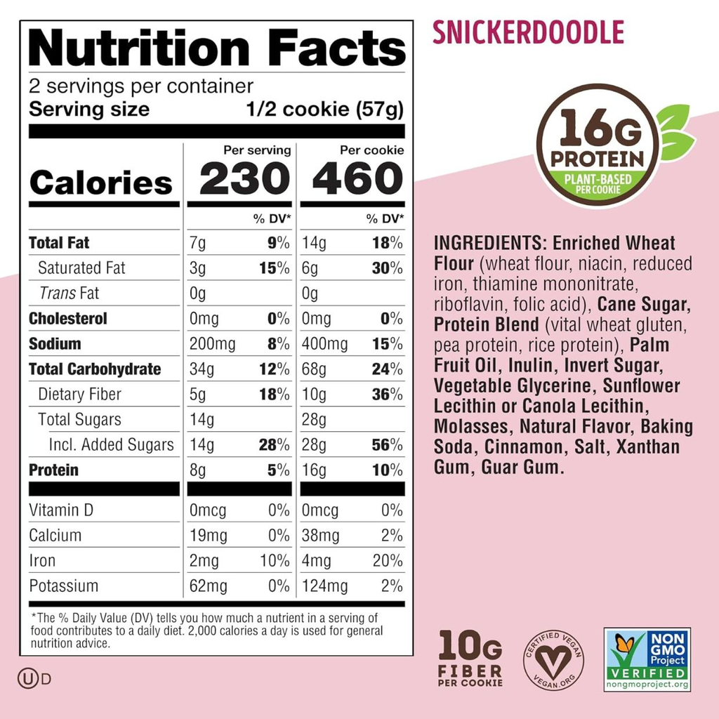 The Complete Cookie Canela 113g – galleta saludable sin soya imagen 4