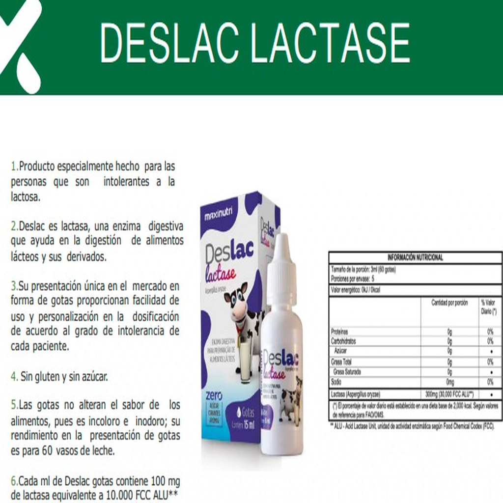 Suplemento Maxinutri Lactasa Líquida 15ml - Digestión Imagen 2