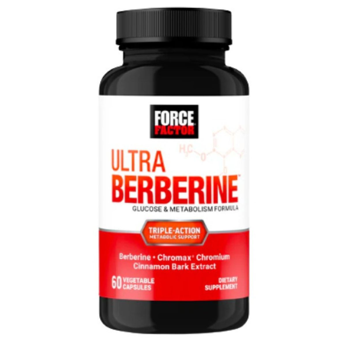 Suplemento Force Factor Berberina Natural 60 Cápsulas - Control Glucosa Imagen 1