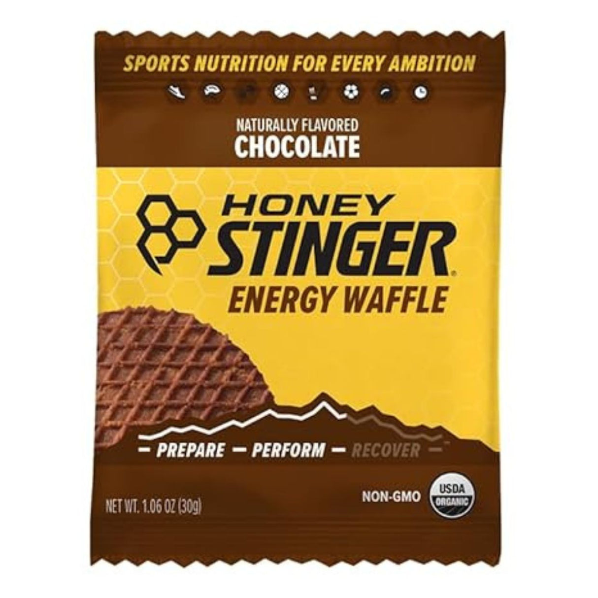 Galleta Energética Honey Stinger Waffle Chocolate 30g - Nutrición Orgánica Sin Gluten Fácil Digestión 1
