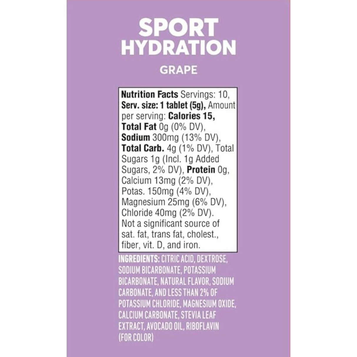 Pastillas Hidratantes Nuun Uva 10 Tabletas - Hidratación con Electrolitos 3