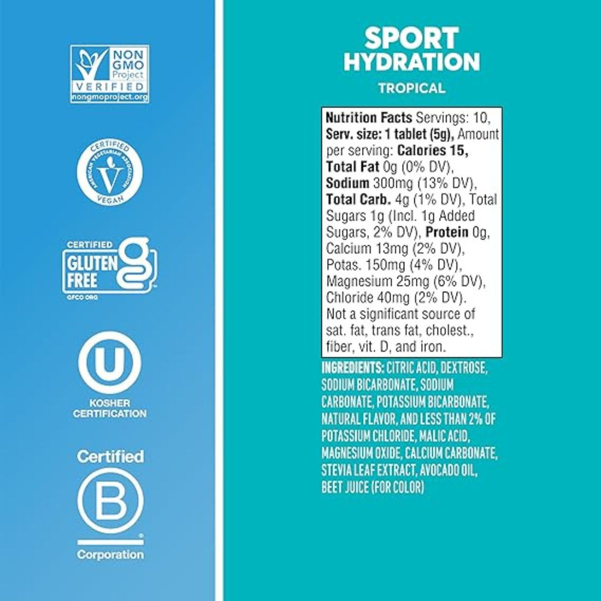 Pastillas Hidratantes Nuun Tropical 10 Tabletas - Hidratación y energía 3