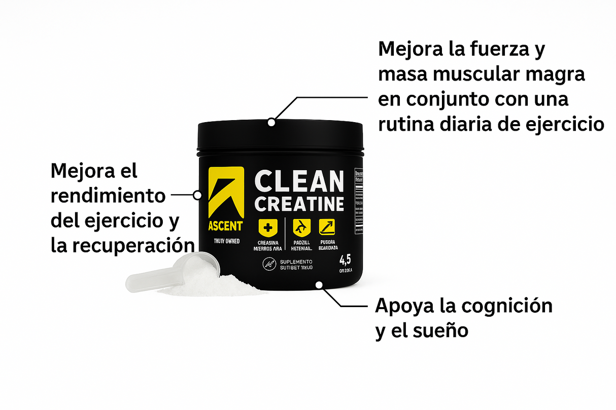 Creatina Ascent Sin Sabor 225g - Fuerza Muscular Creapure 2