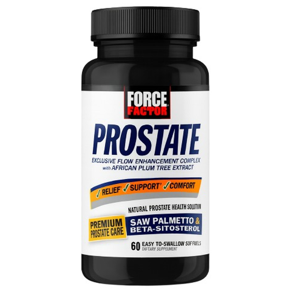 Suplemento Force Factor Prostático 60 Cápsulas - Alivio Natural Imagen 1