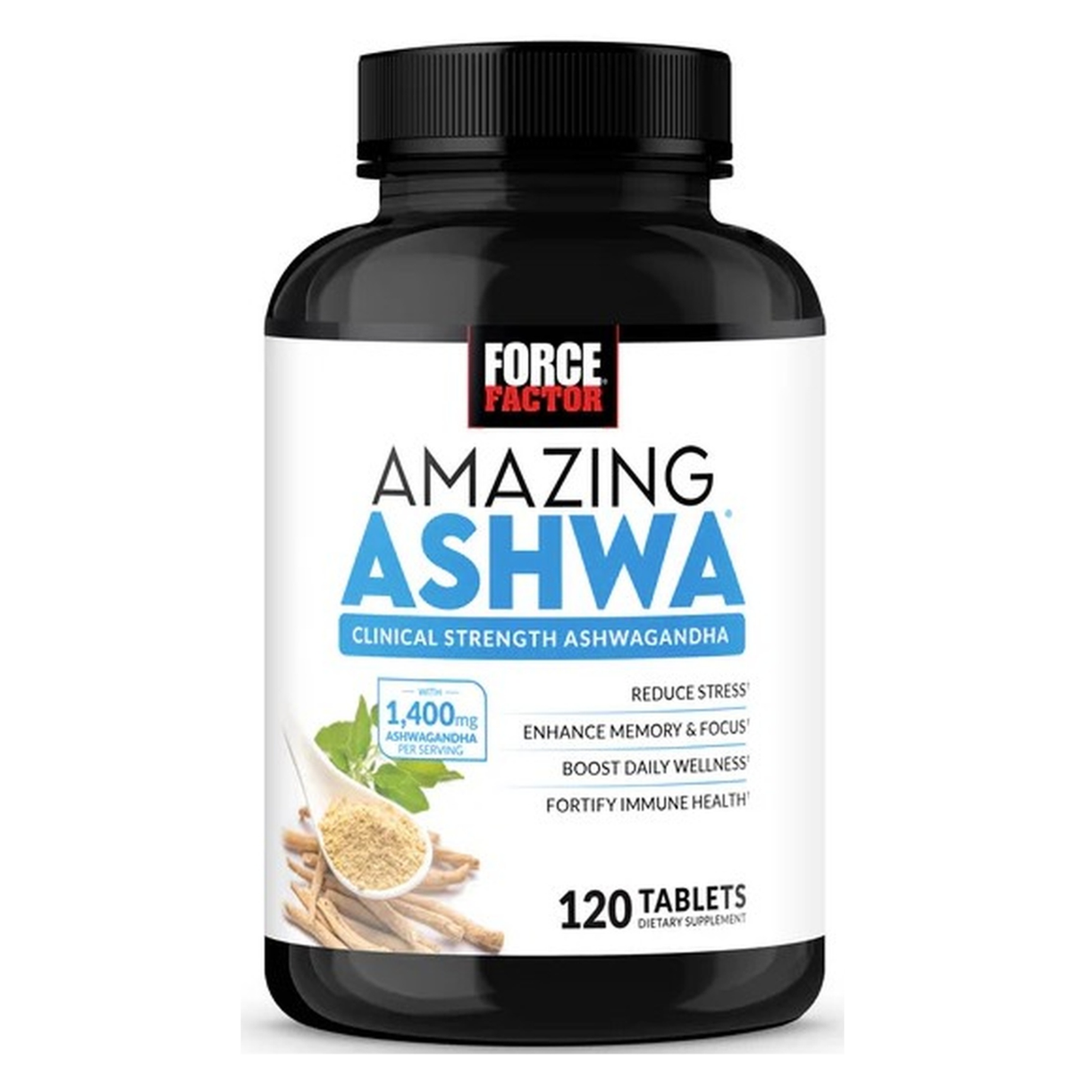 Tabletas Force Factor Ashwagandha KSM-66 120uds - Equilibrio Mental -Imagen 1