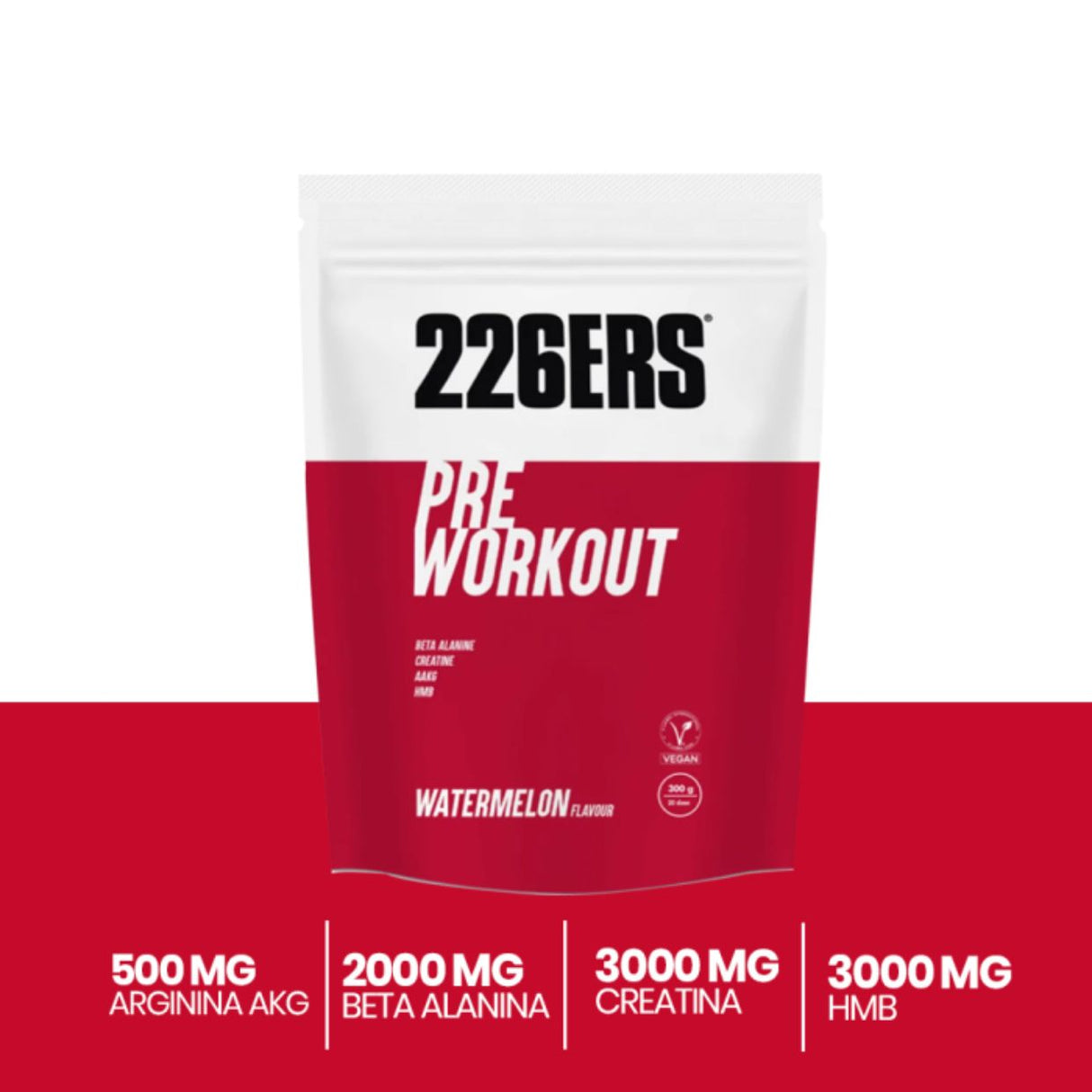 Suplemento deportivo Pre Workout 226ERS Sandía 300g - Energía 1
