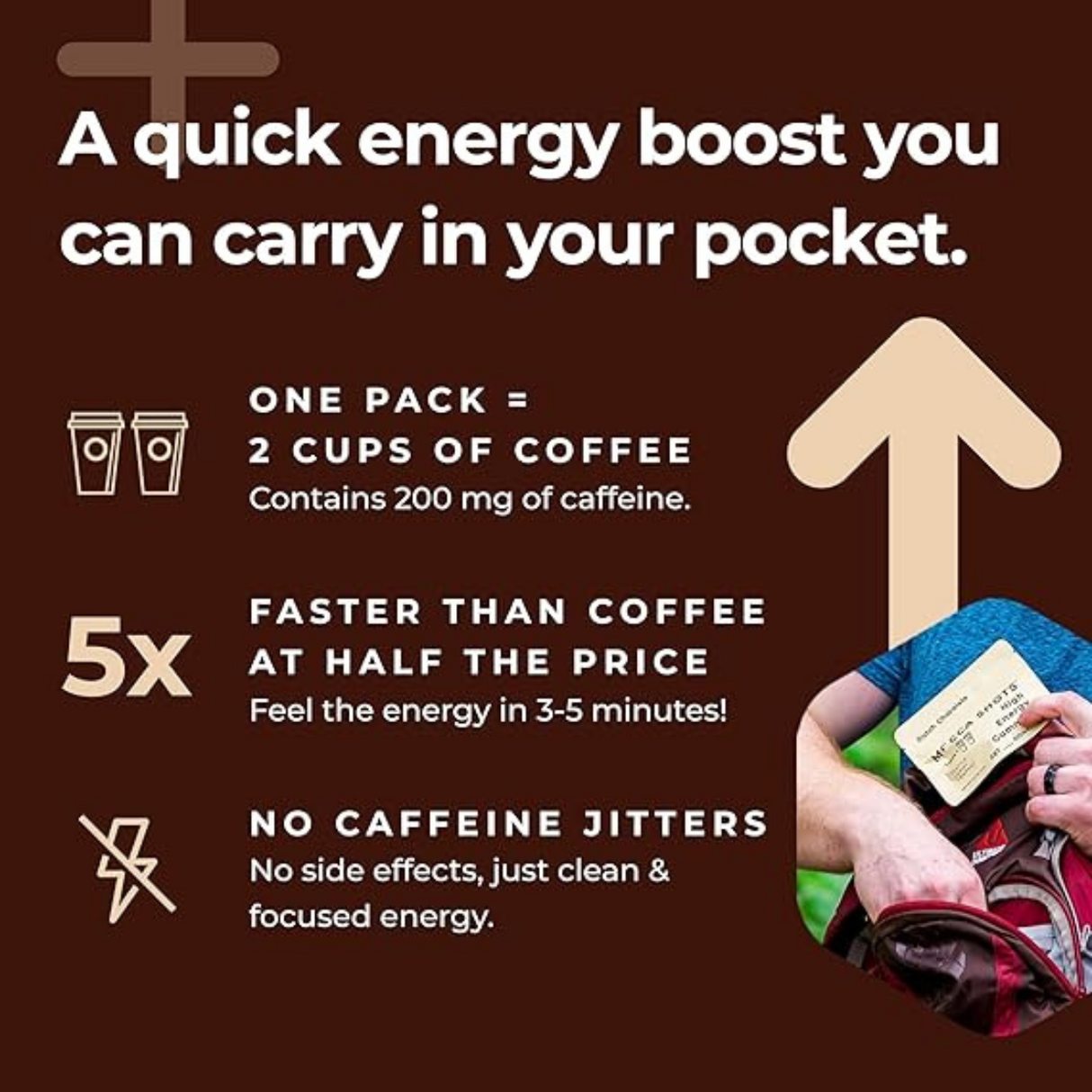 Gomitas Energéticas Mocca Shots con Cafeína Chocolate Holandés 14g - Energía Instantánea 7