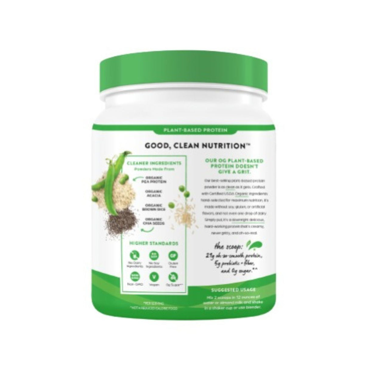Proteína en Polvo Organic Protein a Base de Plantas Vainilla 920g - Nutrición Vegana 2