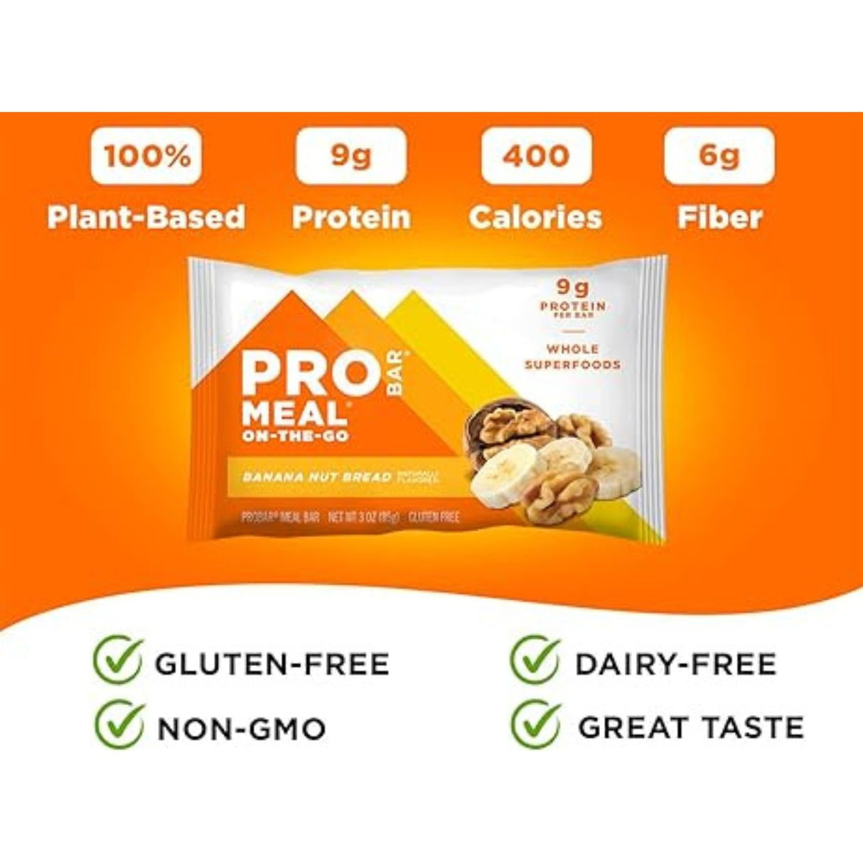 PROBAR Meal Bar Banana Nut Bread – Snack con proteína vegetal imagen 3