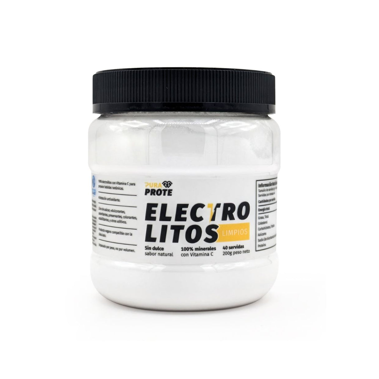 Bebida Hidratante Pura Prote Electrolitos Limpios 200g - Hidratación Deportiva Natural imagen 1