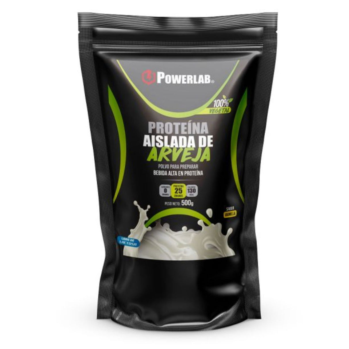 Proteína en Polvo PowerLab Aislada de Arveja 500g - 100% Vegana 1