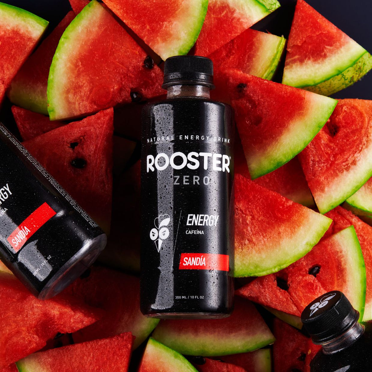 Bebida Energética Rooster Sandía 300ml - Energía Refrescante 2