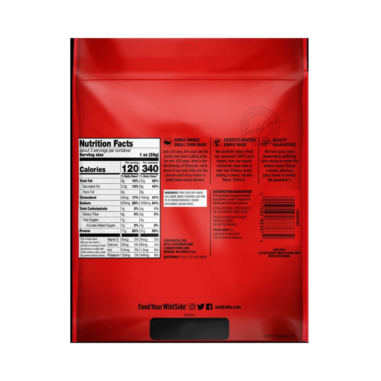 Trocitos De Carne Bacon Jack Links - Energía deportiva 1