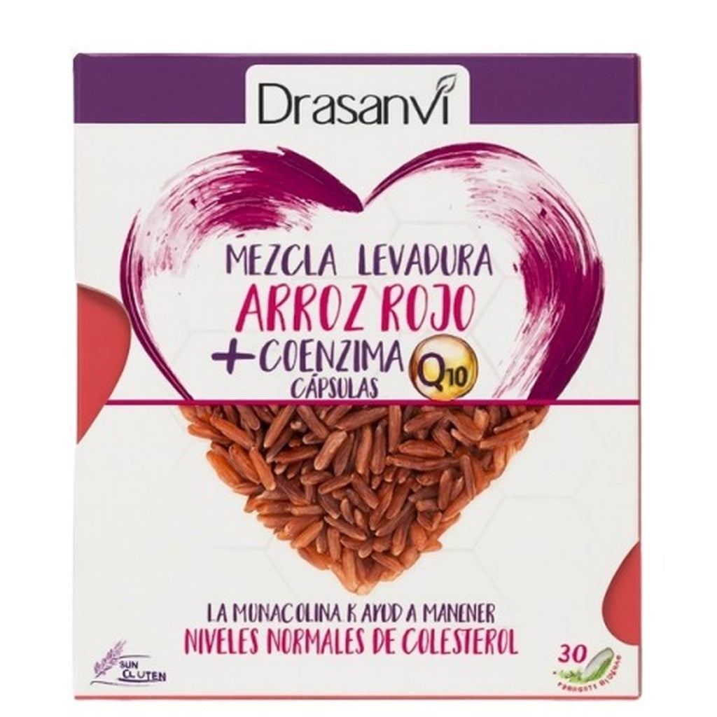 Suplemento Drasanvi Levadura Arroz Rojo CoQ10 30 Cápsulas - Salud Cardiovascular
