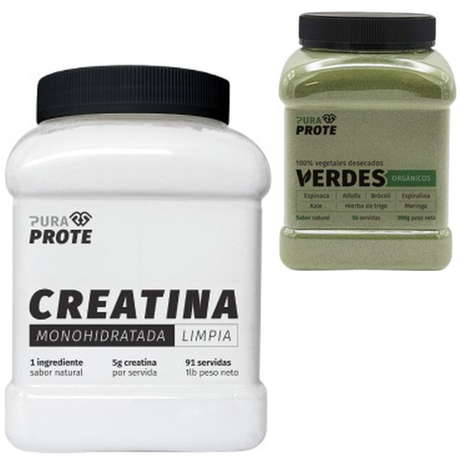 Pack Vegano Pura Prote Creatina-Verdes Dual - Energía Atletas Imagen 1