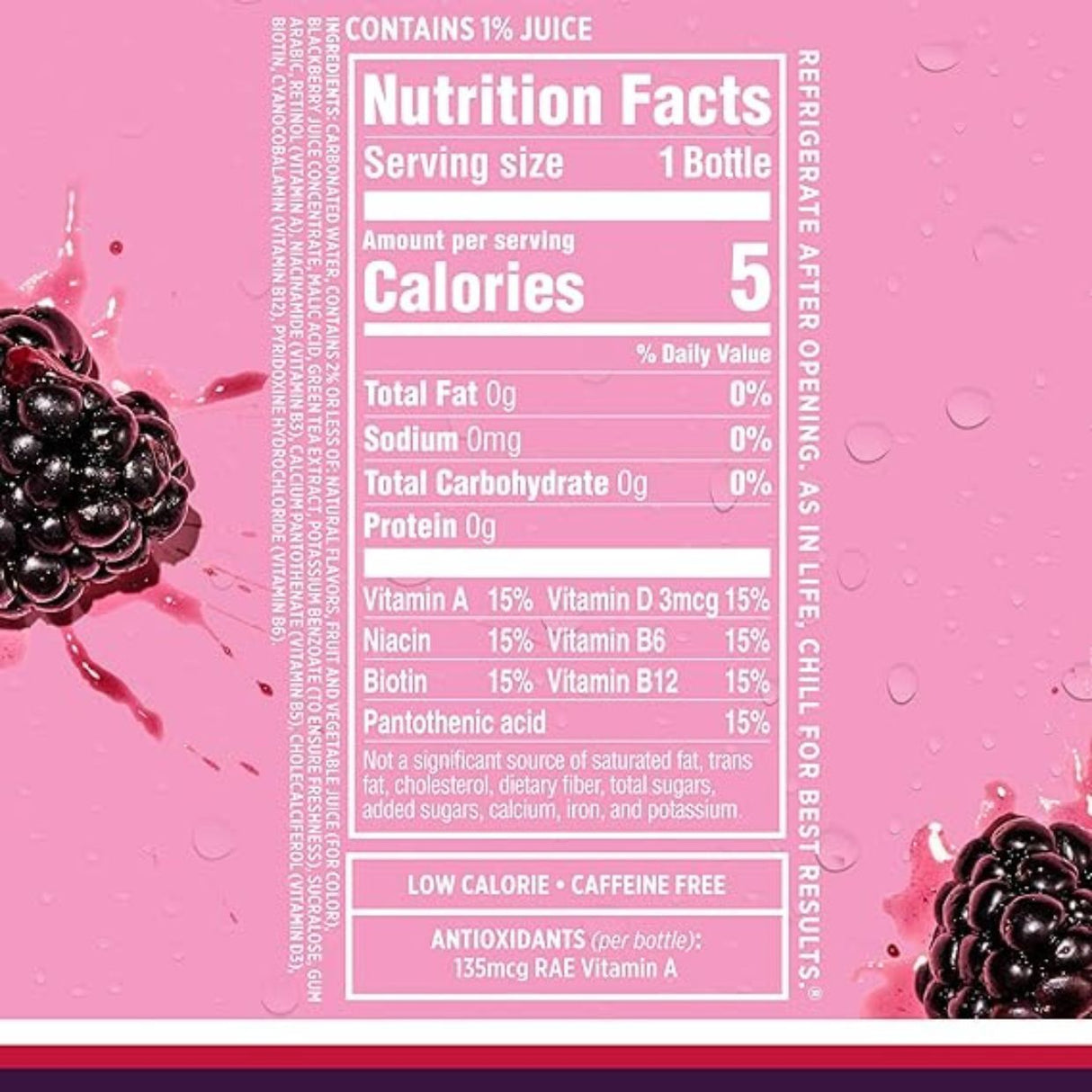 Bebida Gasificada Sparkling Ice Frambuesa Sin Azúcar 502.8ml - Hidratación Sin Calorías 2