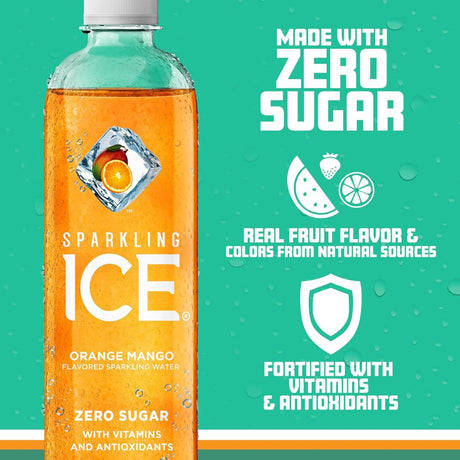 Bebida Gasificada Sparkling Ice Sin Azúcar Naranja Mango 502.8ml - Energía deportiva 2