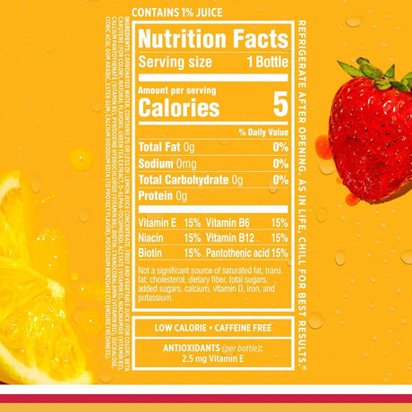 Bebida Gasificada Sparkling Ice sin Azúcar Fresa con Limón 502.8ml - Energía deportiva 1