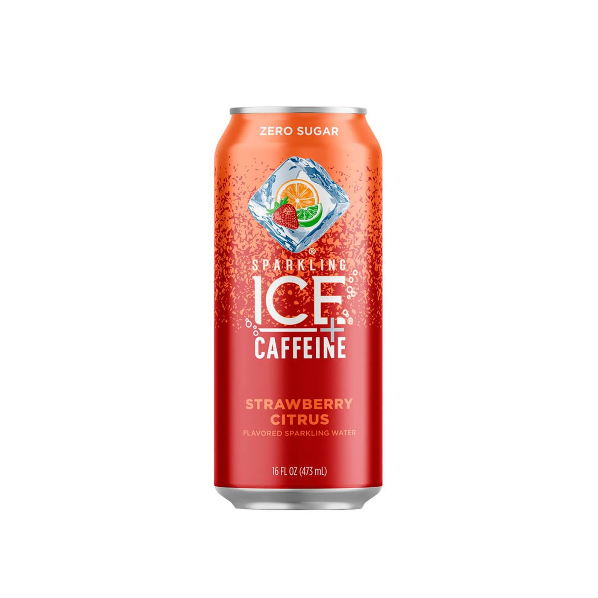 Agua Saborizada Sparkling Ice + Cafeína Fresa Cítricos -473 ml - Energía deportiva