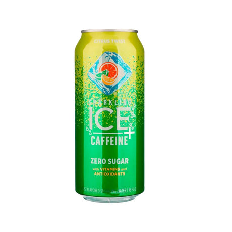 Agua Saborizada Sparkling Ice + Cafeína Cítricos -473 ml - Energía deportiva