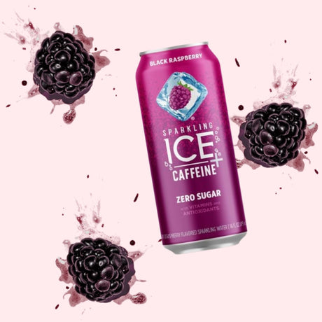 Agua Saborizada Sparkling Ice + Cafeína Frambuesa -473 ml - Energía deportiva 2