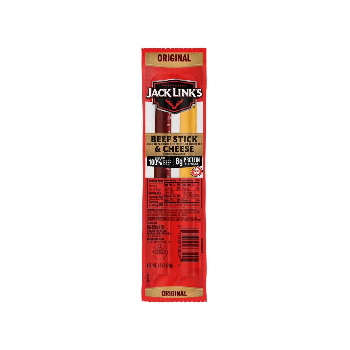 Palitos De Carne + Queso Jl 1.2oz - Original - Energía deportiva