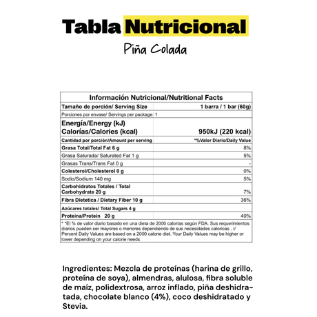 Barra proteína vegetal Gricket piña colada CR [img4]