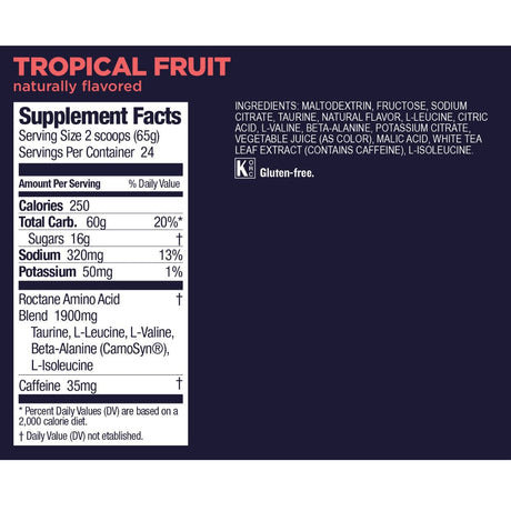 Bebida Energética Gu Roctane Frutas 1560g - Energía deportiva 3