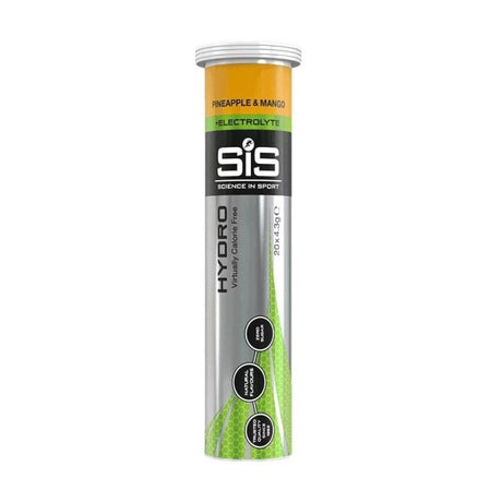Pastillas Hidratantes SIS GO Hydro con Electrolitos Piña y Mango 20 Tabletas - Hidratación y energía